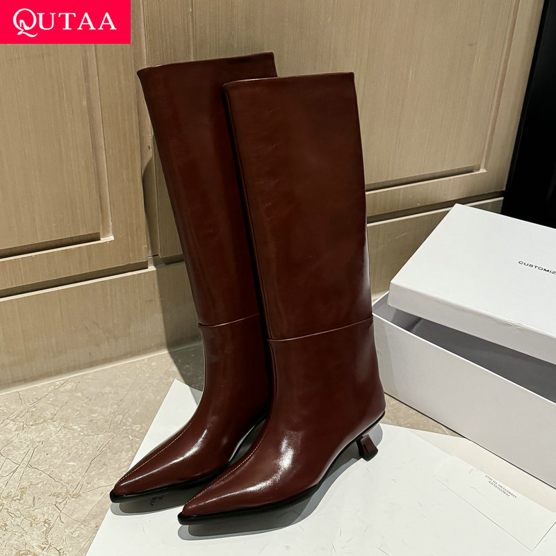 Women'S Fashion Knee High Boots - QUTAA, novedad de moda, botas hasta