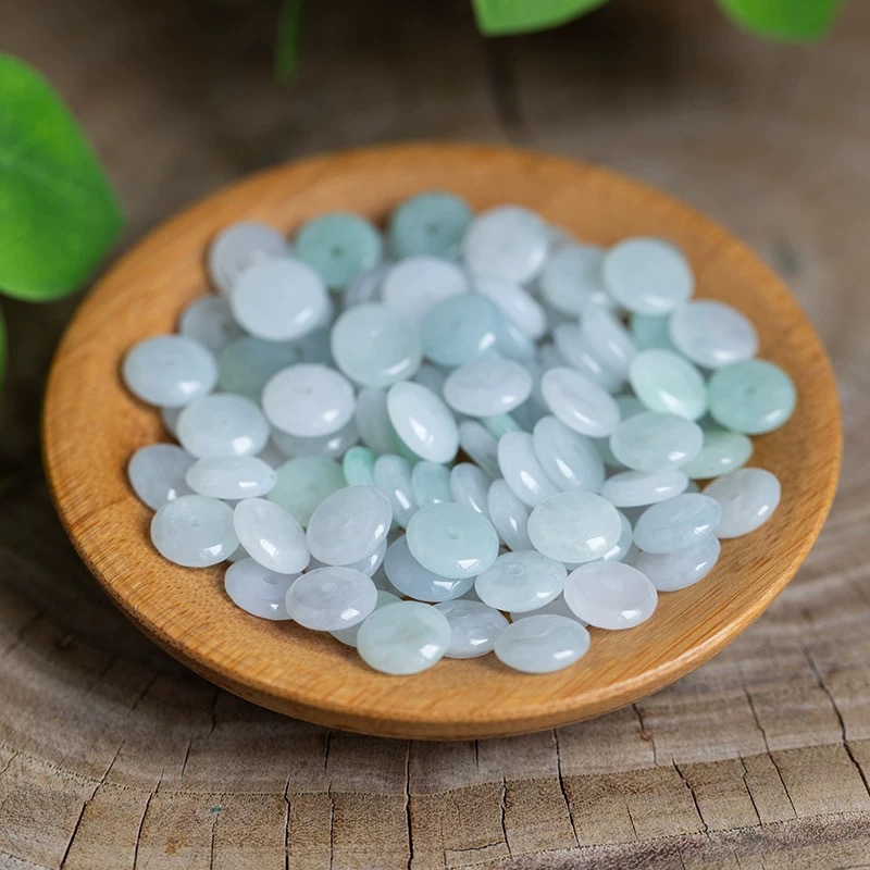 Women'S Fashion Jewellery - 10 Piezas de Jade Blanco Esmeralda