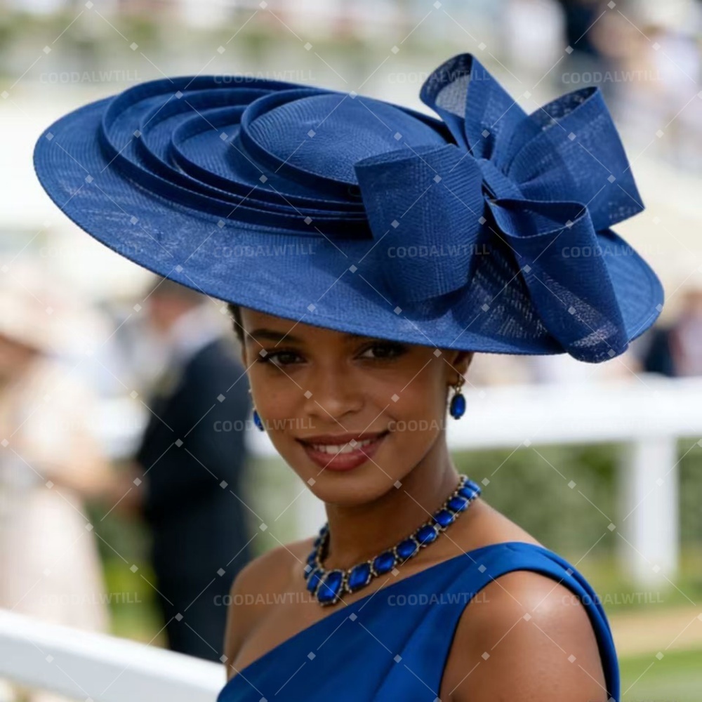Women'S Fashion Kentucky Derby - Sombrero Fascinador Grande con Lazo Estilo