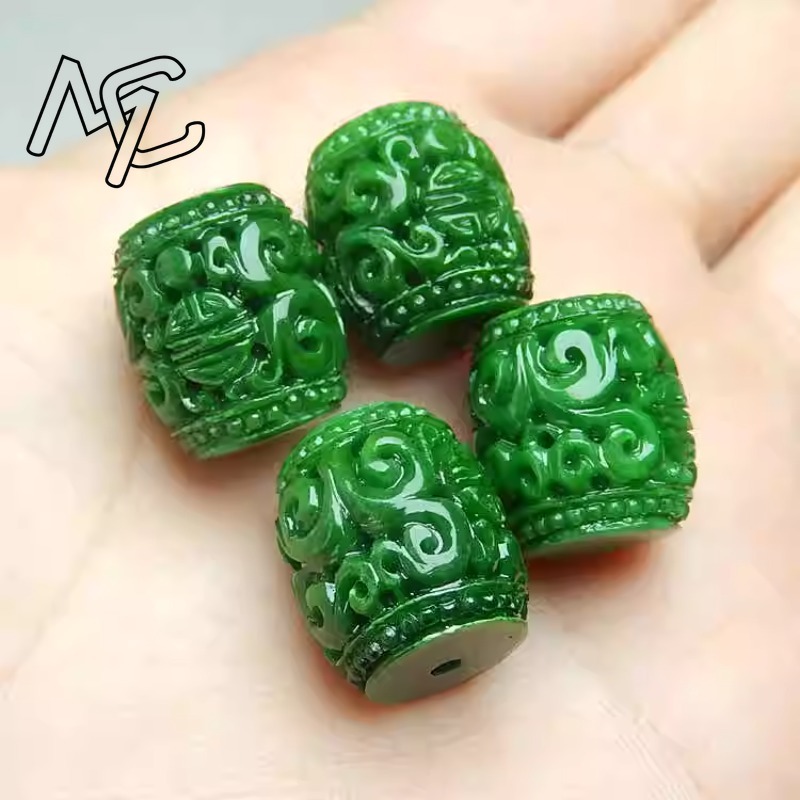 Women'S Fashion Jewellery - 5 cuentas talladas de Jade VERDE