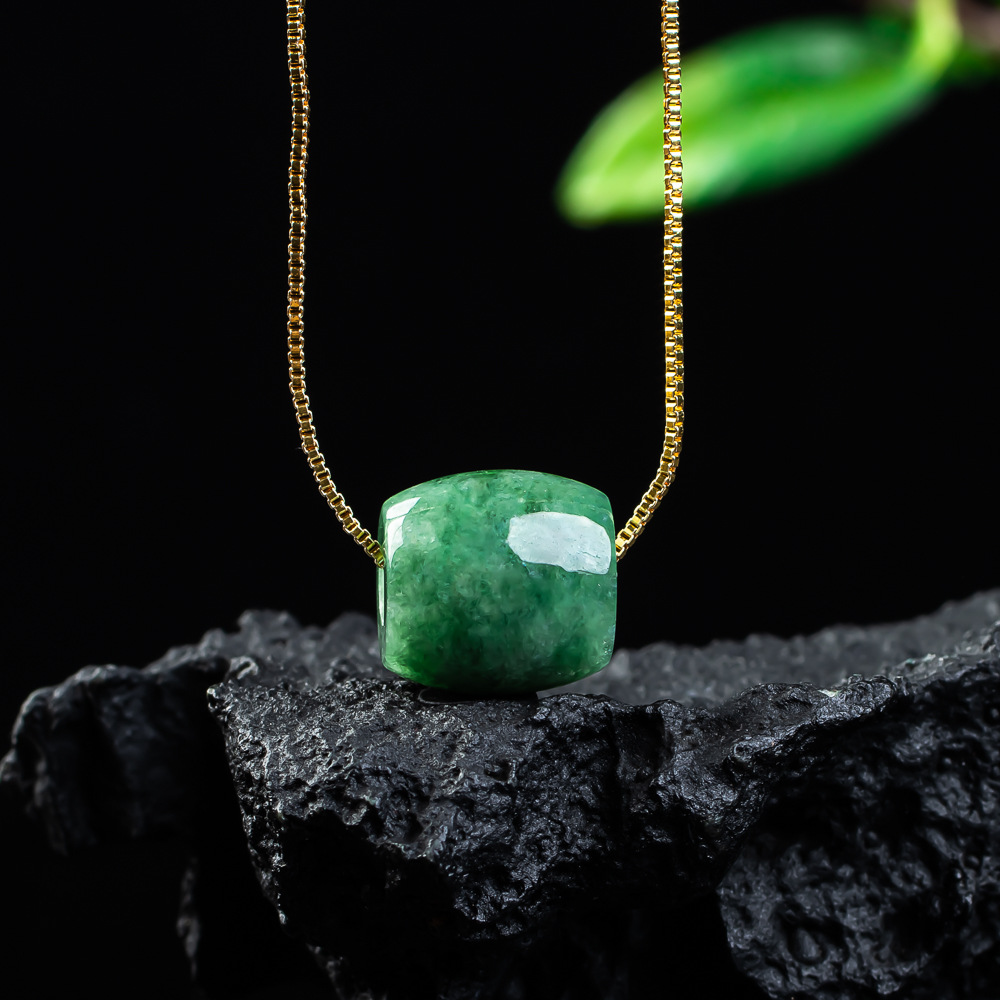 Women'S Fashion Jewellery - Colgante de cuentas de Jade Real
