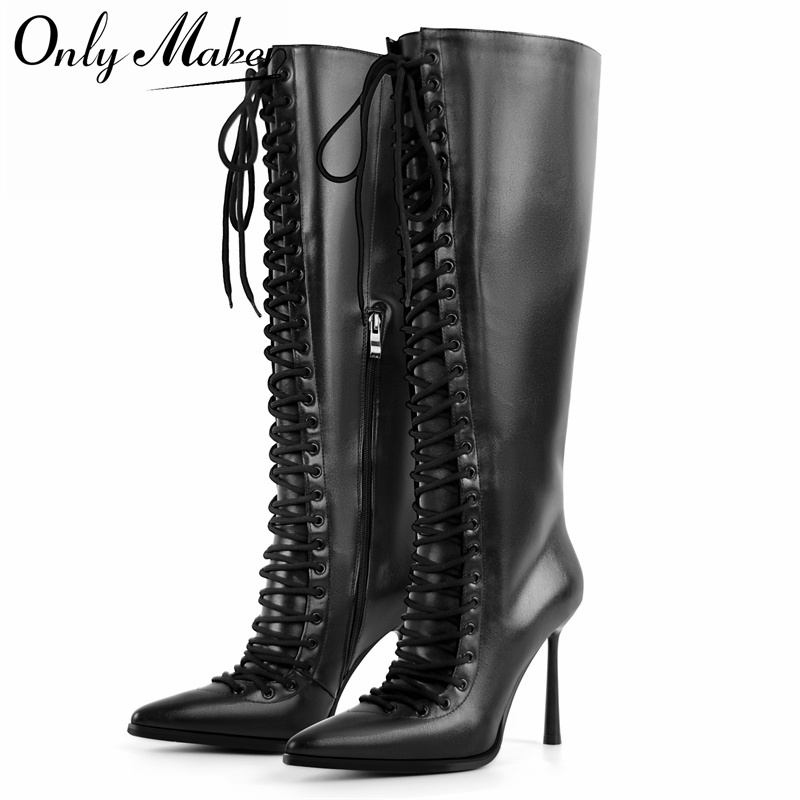 Women'S Fashion Knee High Boots - Onlymaker Botas hasta la rodilla de