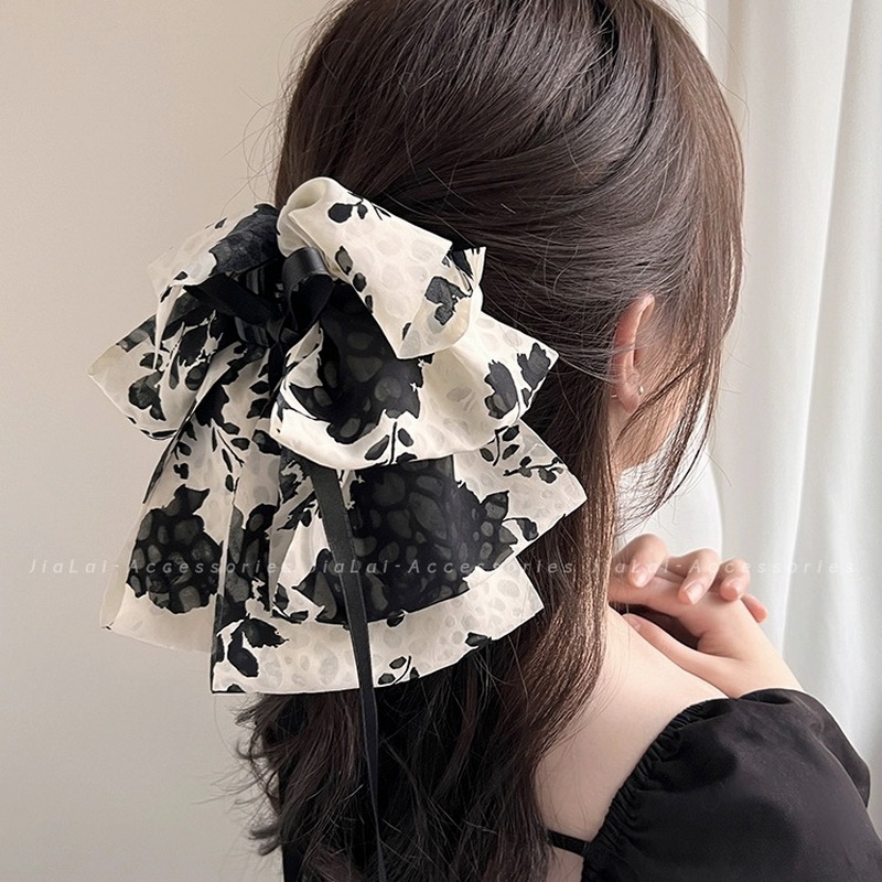 Women'S Fashion Korea - Corea estampado pinzas pelo pequeñas mujer