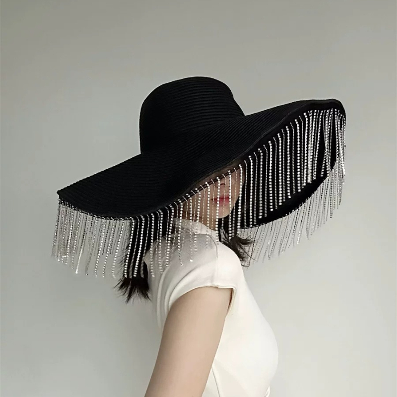 Sombrero de paja de ala ancha  - Women Fashion Photoshoot reseña y precio
