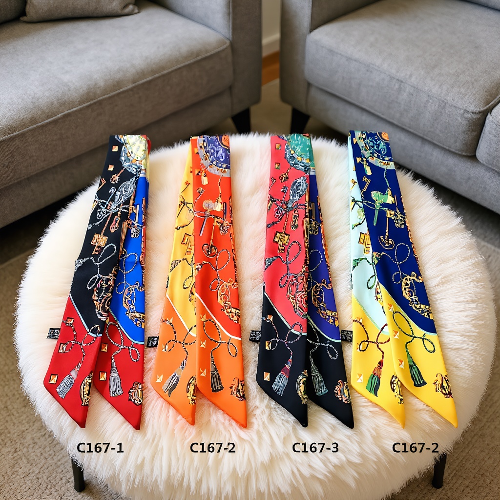 Bufanda estampada para las cua - Women Fashion Necktie reseña y precio