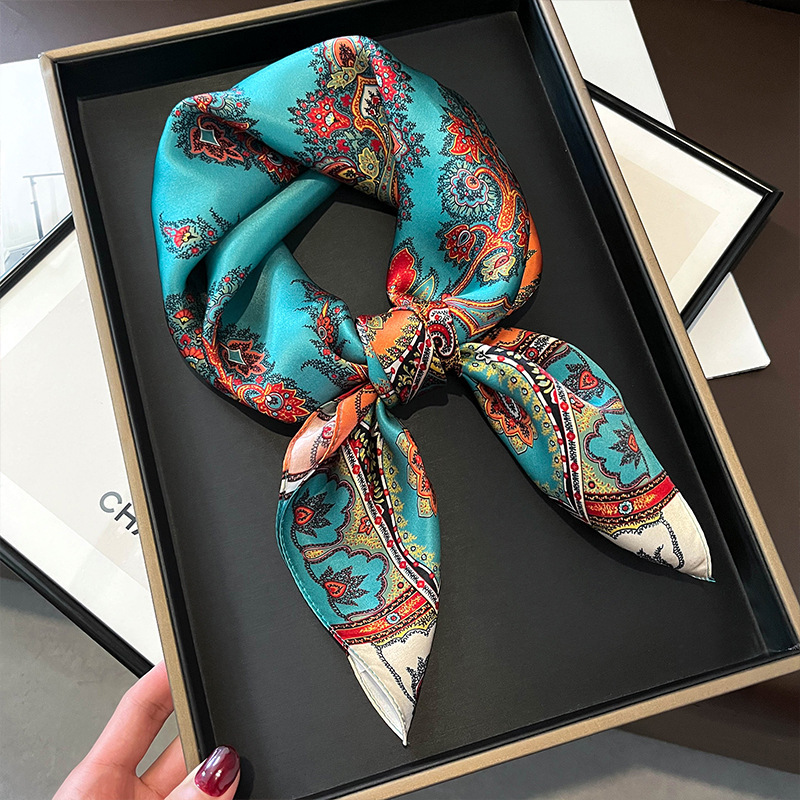 Bufanda cuadrada de seda autén - Women Fashion Necktie reseña y precio