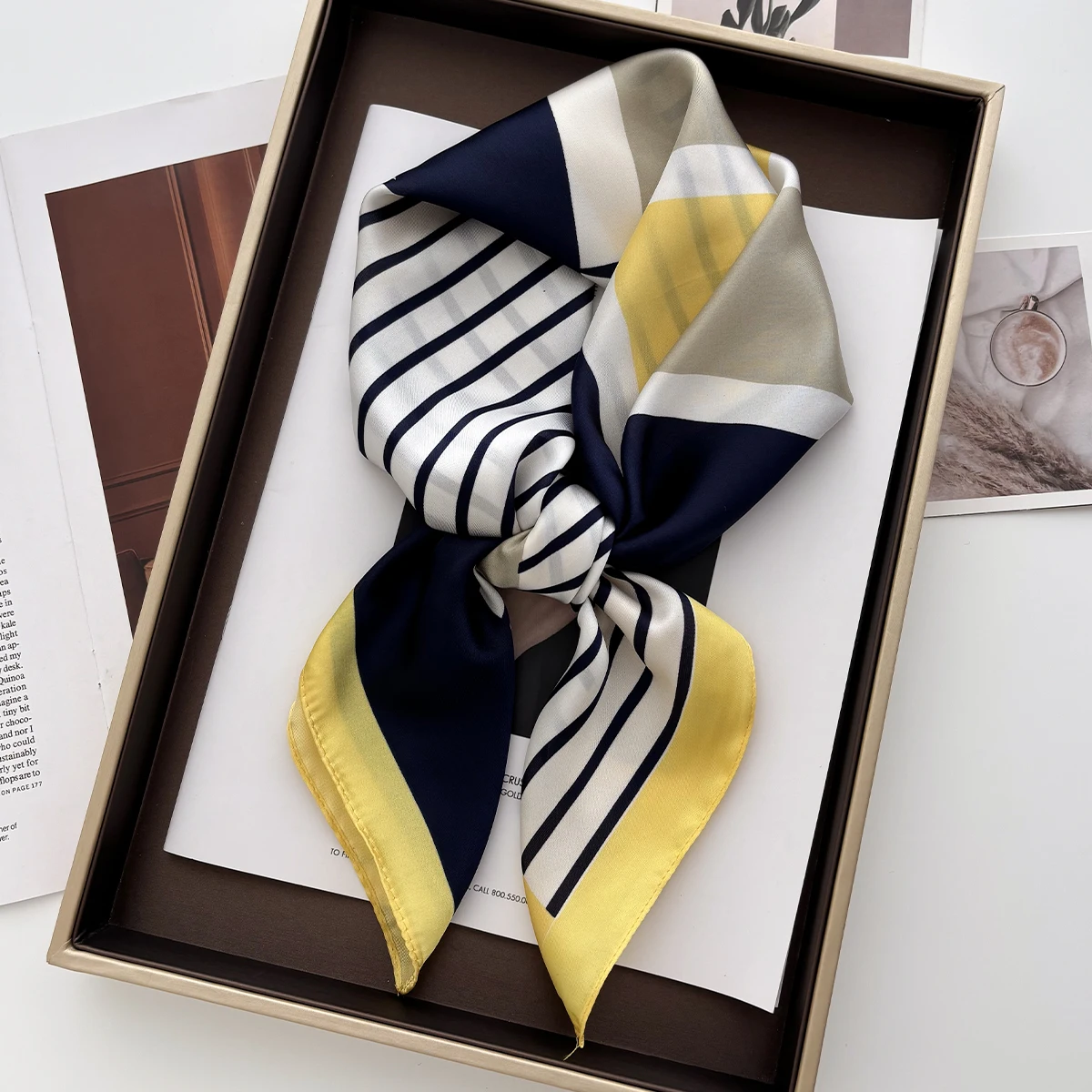 Bufanda cuadrada de satén suav - Women Fashion Necktie reseña y precio