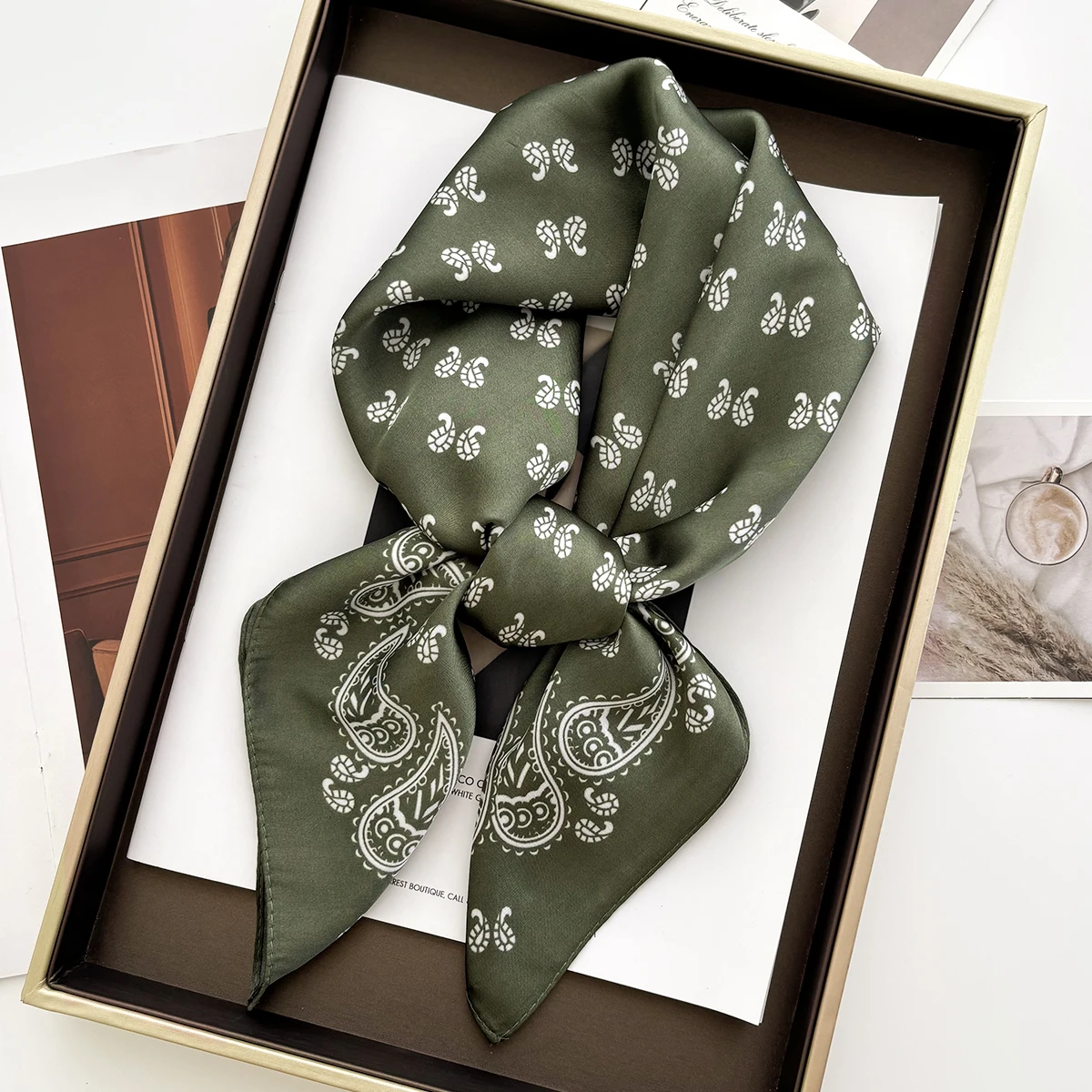 Bufanda cuadrada de satén suav - Women Fashion Necktie reseña y precio