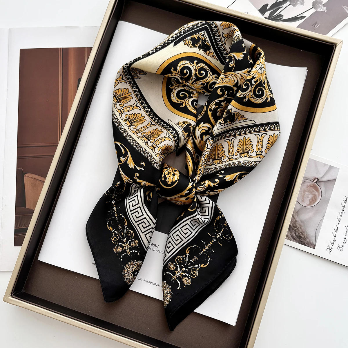 Bufanda cuadrada de satén suav - Women Fashion Necktie reseña y precio