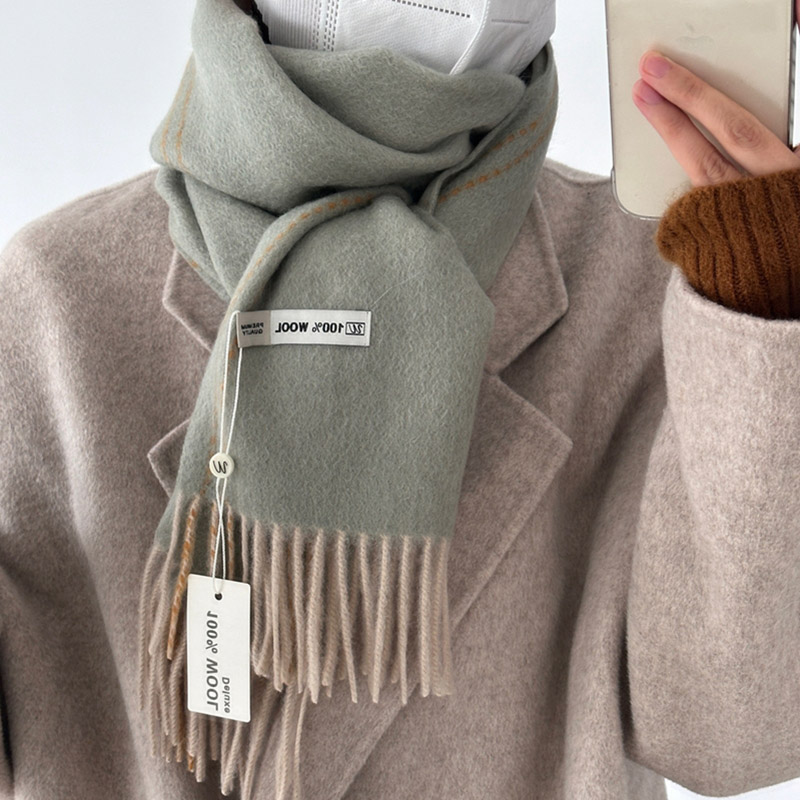 Bufanda elegante de lana 100%  - Women'S Fashion Korea reseña y precio