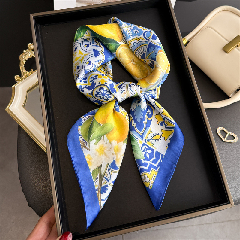 Bufandas cuadradas de seda con - Women Fashion Necktie reseña y precio