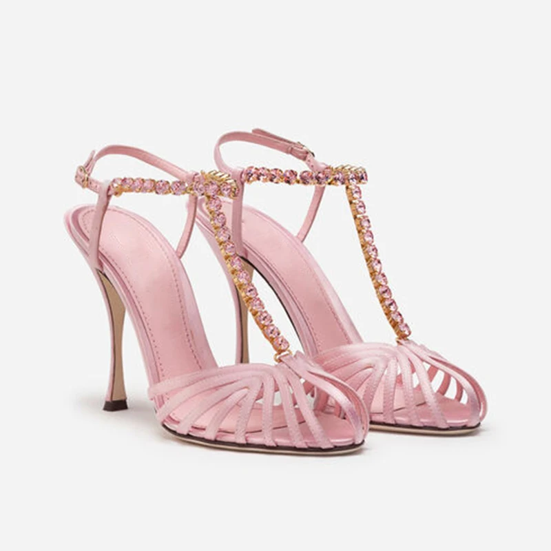 Sandalias de seda rosa huecas  - Women'S Fashion Jewellery reseña y precio